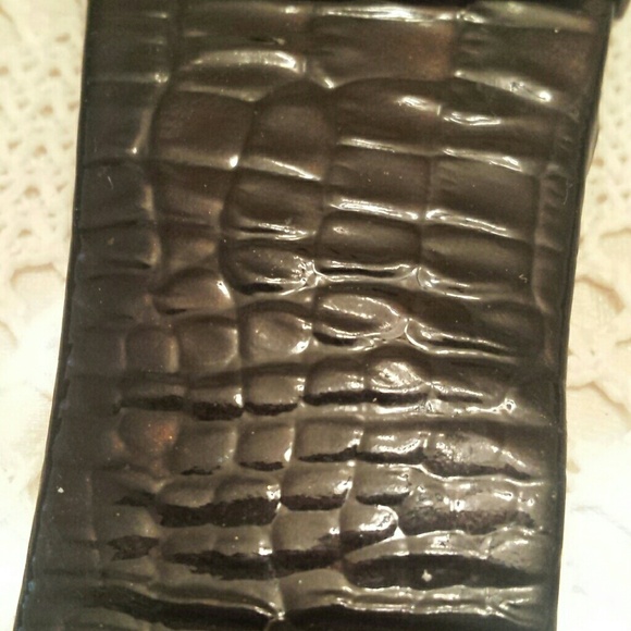 Anne Klein Dark Brown Patent Leather Watch