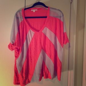 Pink and Grey Chevron shirt