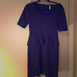 Charcoal Peplum Dress - size m