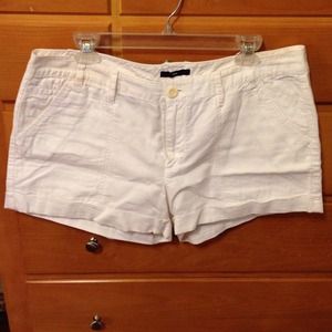 GAP white linen shorts