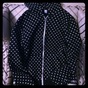 American Apparel black polka dot hoodie