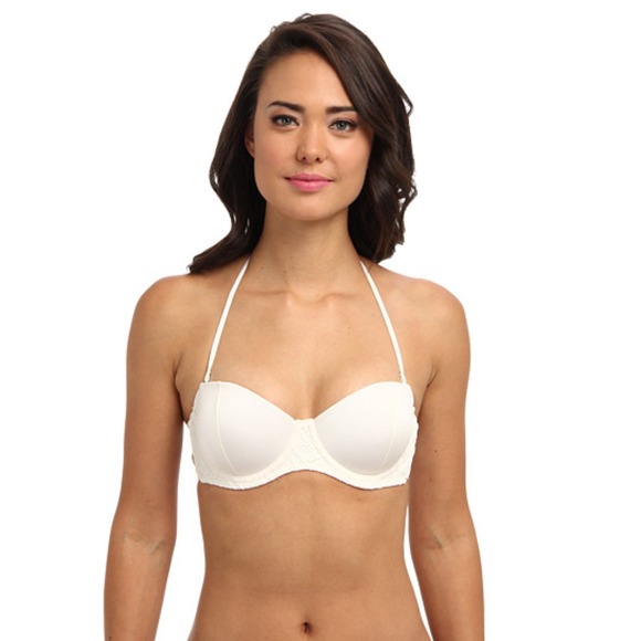 New Volcom Cream Bikini Top
