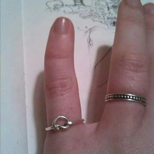Sterling silver knot ring - pinkie/midi/toe ring