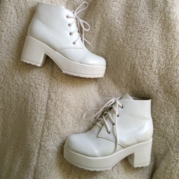 White platform shoes