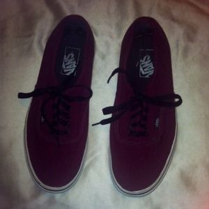 burgundy vans