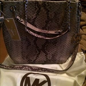 Michael Kors snakeskin handbag