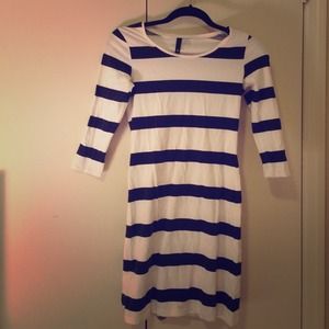 White and Navy dress - size 4