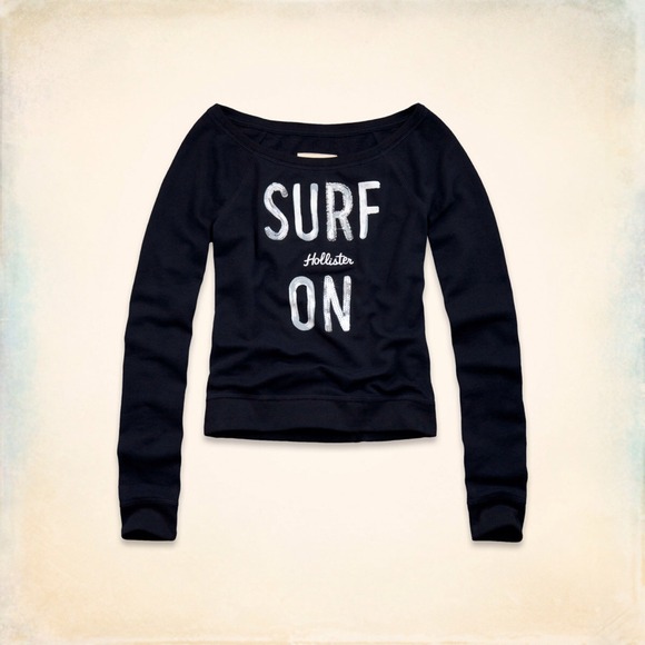 Hollister Navy Crew Sweatshirt