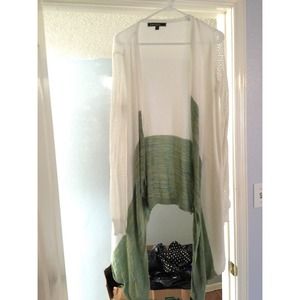 White/green cardigan