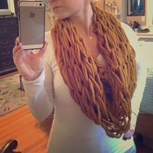 Mustard Yellow Infinity Scarf