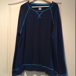 men's dark blue long sleeve shirt