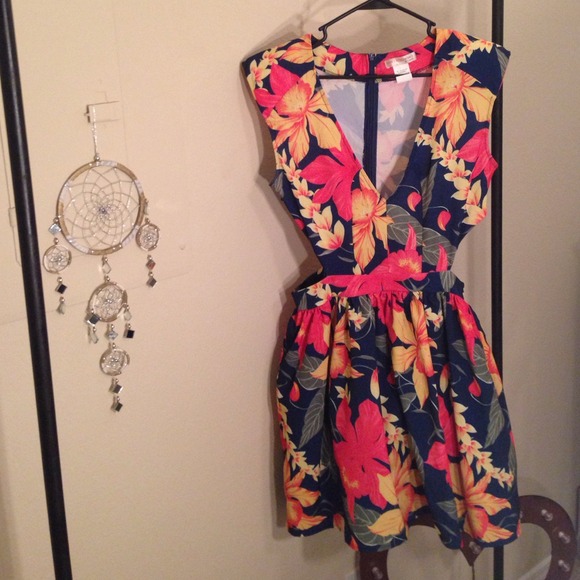 Tropical Cutout Dress.
