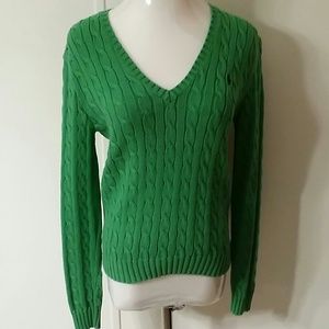SOLD!! Ralp Lauren Sport green sweater, M