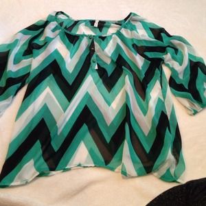 green/black chevron top