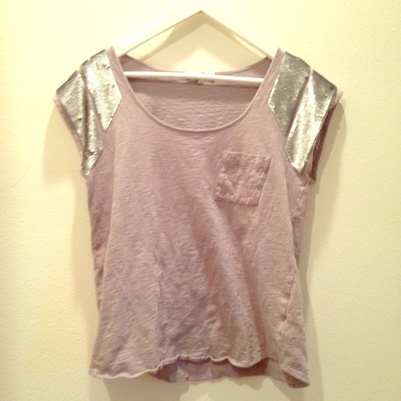 Sequin Shoulder Top