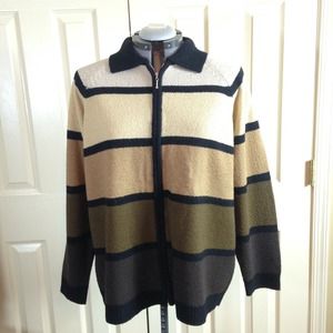Striped Cardigan Sweater