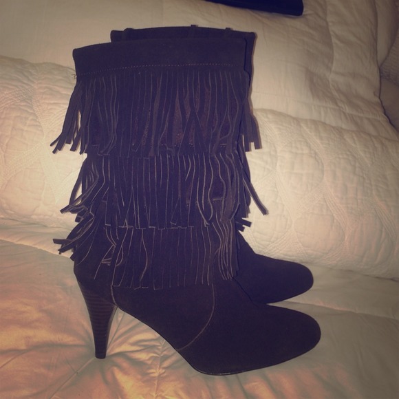 Chinese Laundry Boots - Fringe ankle boots