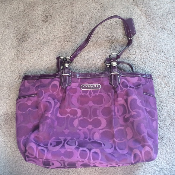 Big purple Coach purse