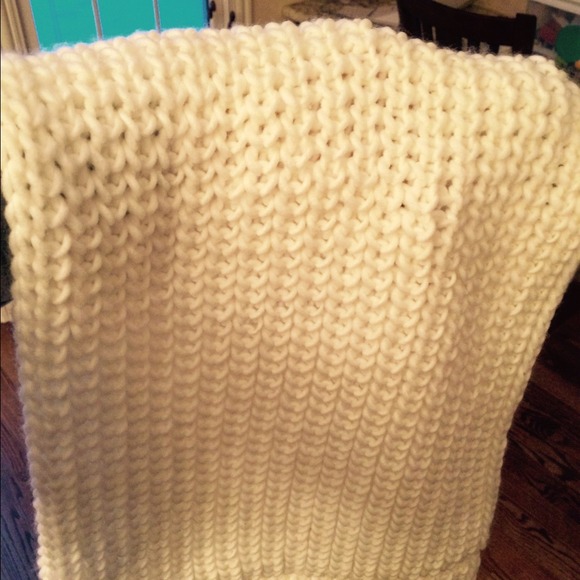 Cream Infinity Scarf.