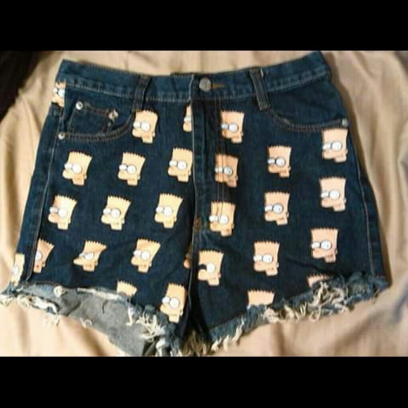 × Traded! ×       Bart Simpson high waist shorts L