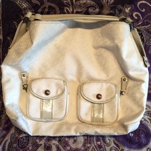 Oversized cream BCBGIRLS hobo bag