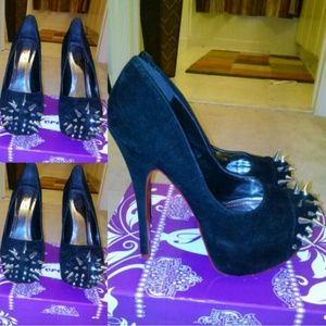 Beautiful studded heels with red bottoms