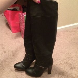 Knee high leather boots
