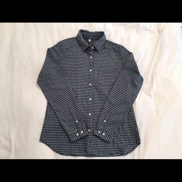 Blue Plaid Flannel Button Down Shirt - Never Worn! - Picture 2 of 4