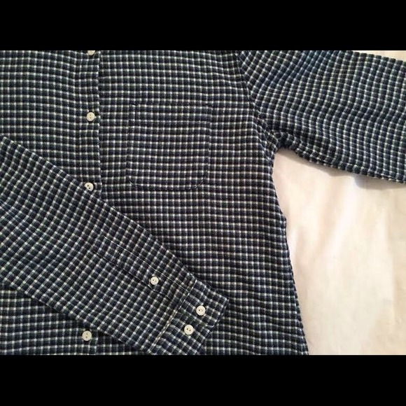 Blue Plaid Flannel Button Down Shirt - Never Worn! - Picture 3 of 4