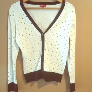 Merona Black and White Polka Dot Cardigan