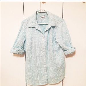 Blue gingham top