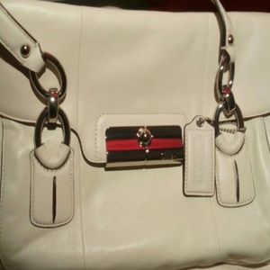 Coach Kristin ivory flap satchel/ shoulder bag Coach Kristin ivory flap satchel/ shoulder bag
