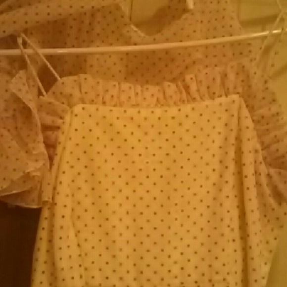 dress with shawl - red and white poka dot - Picture 3 of 4