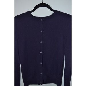 Navy blue wool cardigan