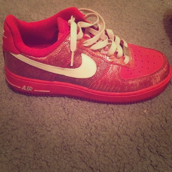 Red Nike Air Forces