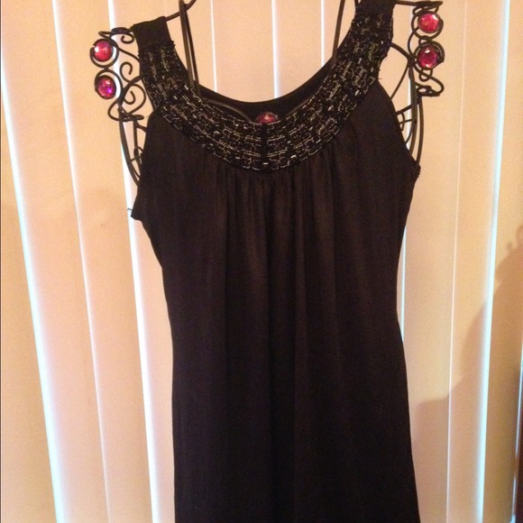 Black Jeweled Top