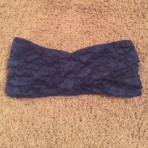 Blue lace bandeau