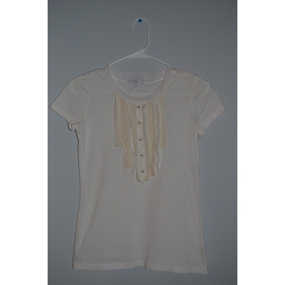 Gap white cotton tee with ribbon