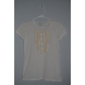 Gap white cotton tee with ribbon