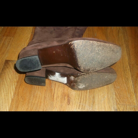 SOLD VTG Designer Prada Brown Suede Leather Boots - Picture 3 of 3