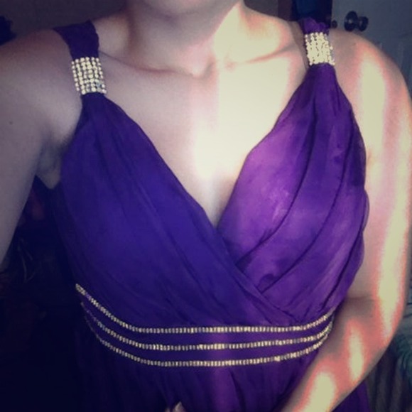 Purple chiffon dress