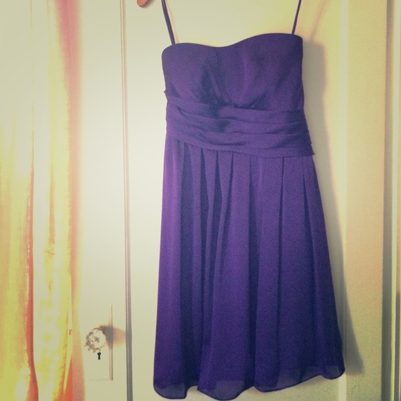 Priscilla of Boston Chiffon Strapless Dress