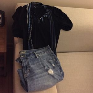 **Dress shirt and jean shirt bundle**💕