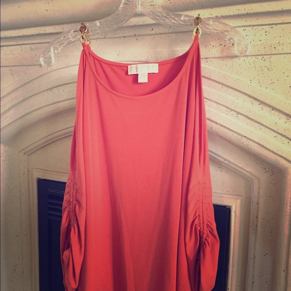 Michael Kors Gold Chain Batwing Tunic Top