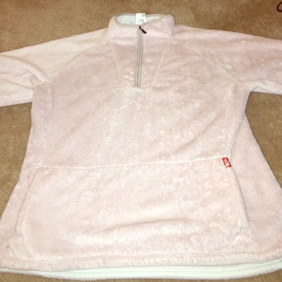 ON HOLD Fuzzy light pink north face sweater !