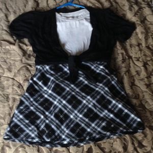 Plaid skirt outfit bundle