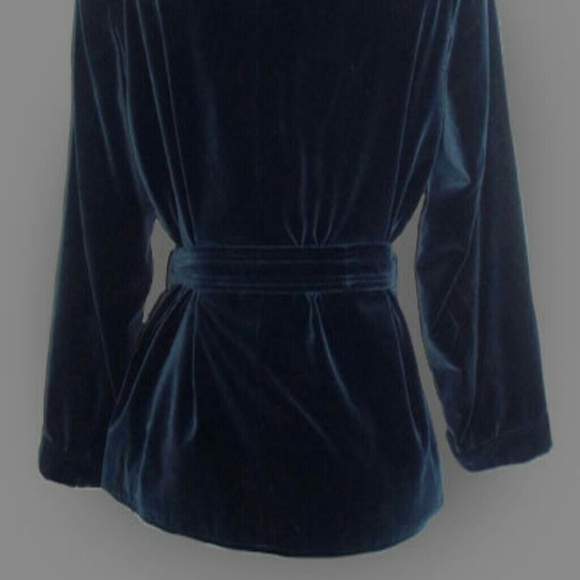 SOLD Saint Laurent Rive Gauche Blue Velvet jacket - Picture 4 of 4