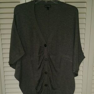 Oversized button down sweater.