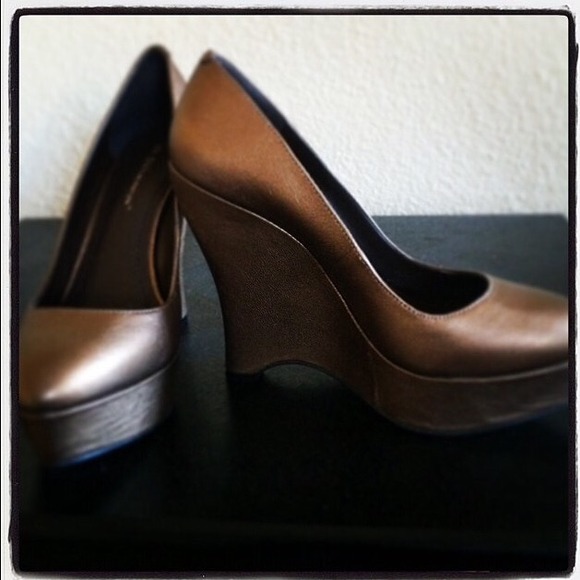 Bcbg bronze wedge