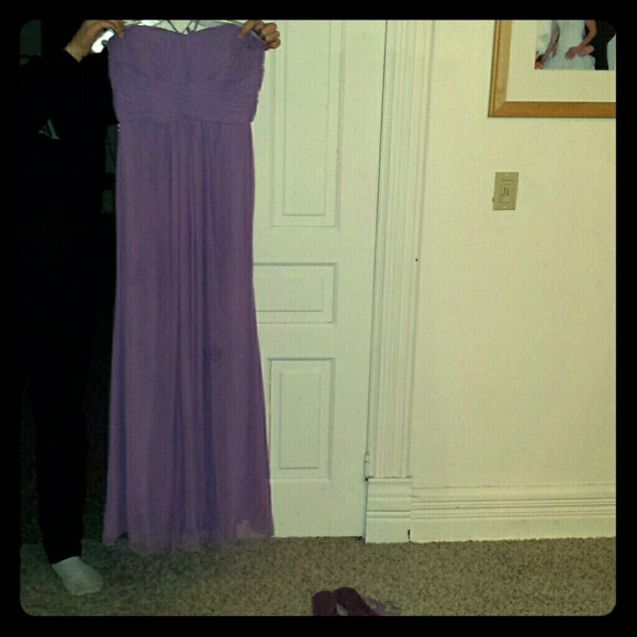 David's bridal floor length formal purple dress
